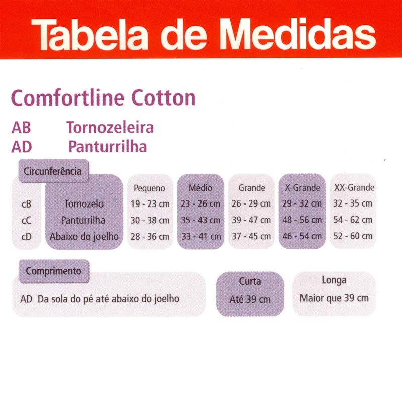 Meia 3/4 Compressiva 30-40mmHg Comfortline Cotton - Curta - VENOSAN  BR7200