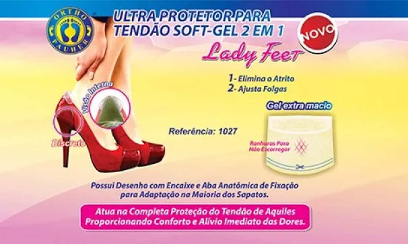 Ultra Protetor para Tendão Soft Gel 2 em 1 Lady Feet - Ortho Pauher  OP1027-INC