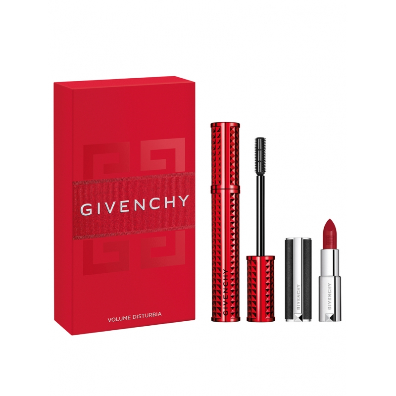 Coffret Givenchy Máscara de Cílios Disturbia Noir 8g + Mini Le Rouge 333