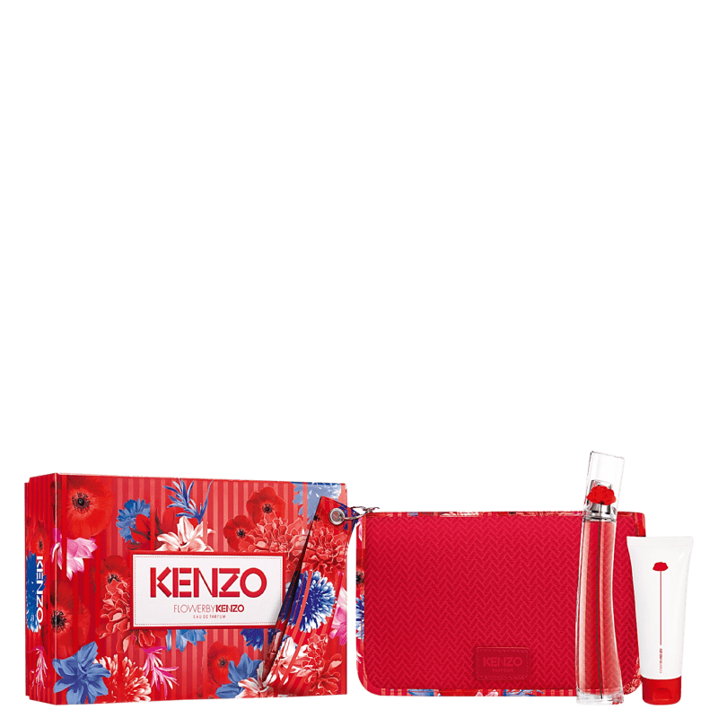 Kit Flower By Kenzo Eau de Parfum Feminino 50ml + BL 75ml + Necessaire