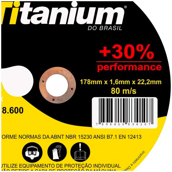 Disco de Corte Fino 7x1,6 - Titanium + 30% de rendimento