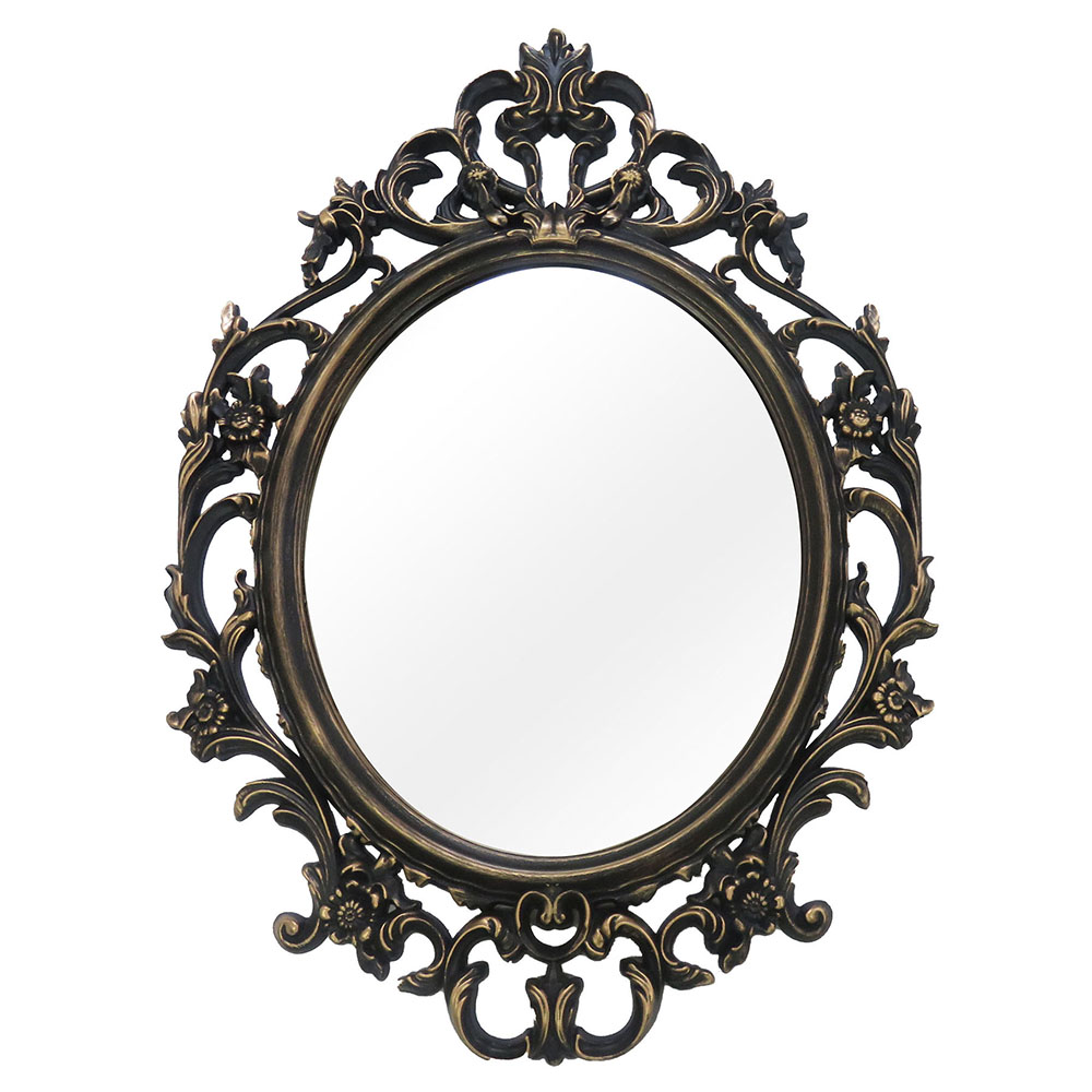 Espelho Oval Prata Envelhecida 50x77x2,5 cm