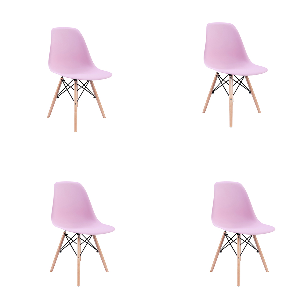 Kit 4 Cadeiras Eiffel Inova - Rosa