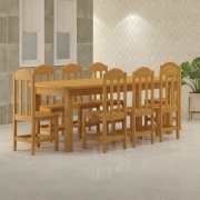 Mesa 2,20 x 88 com Cadeiras Safira Cor Cerejeira