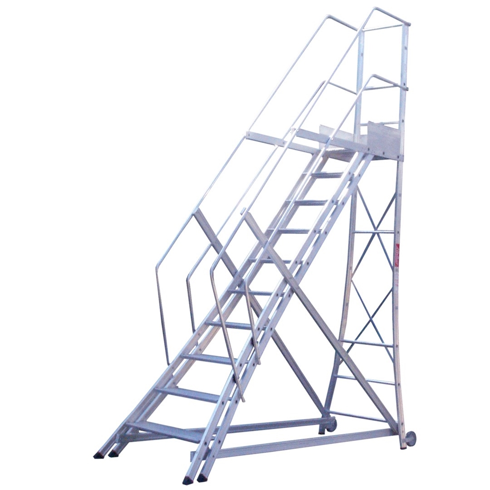 Escada Trepadeira Aluminio 11 Deg + Plat 2,74 mts
