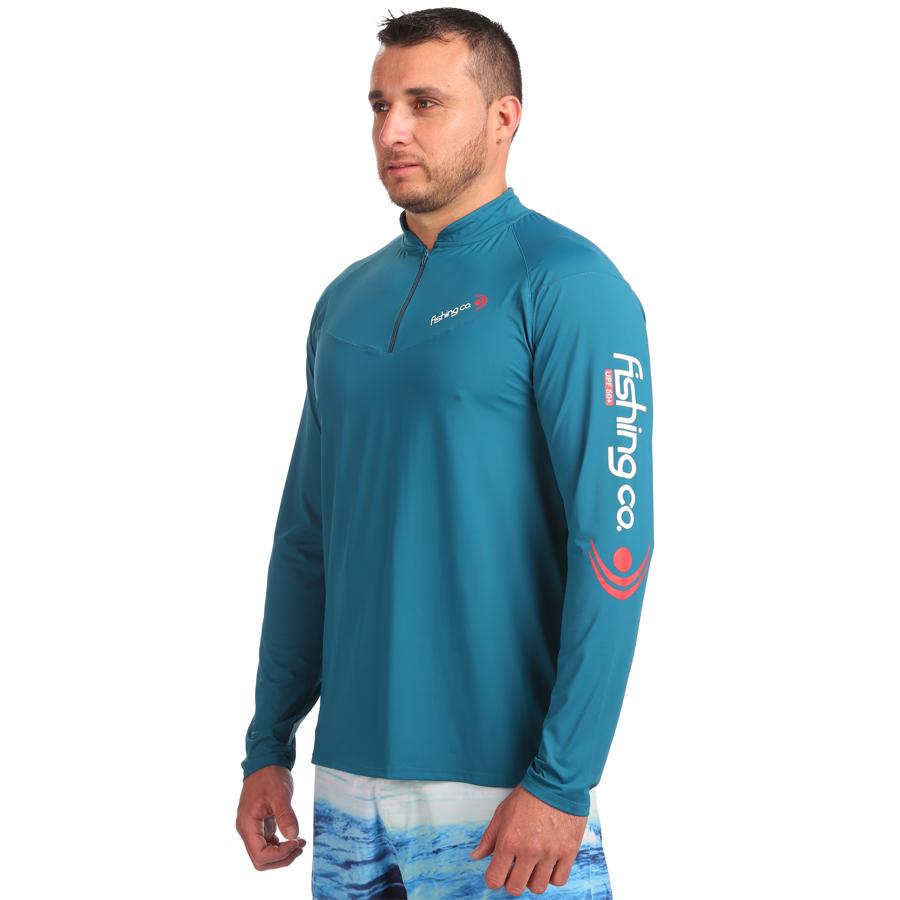 Camisa Zíper UPF50+ Petróleo Fishing Co.