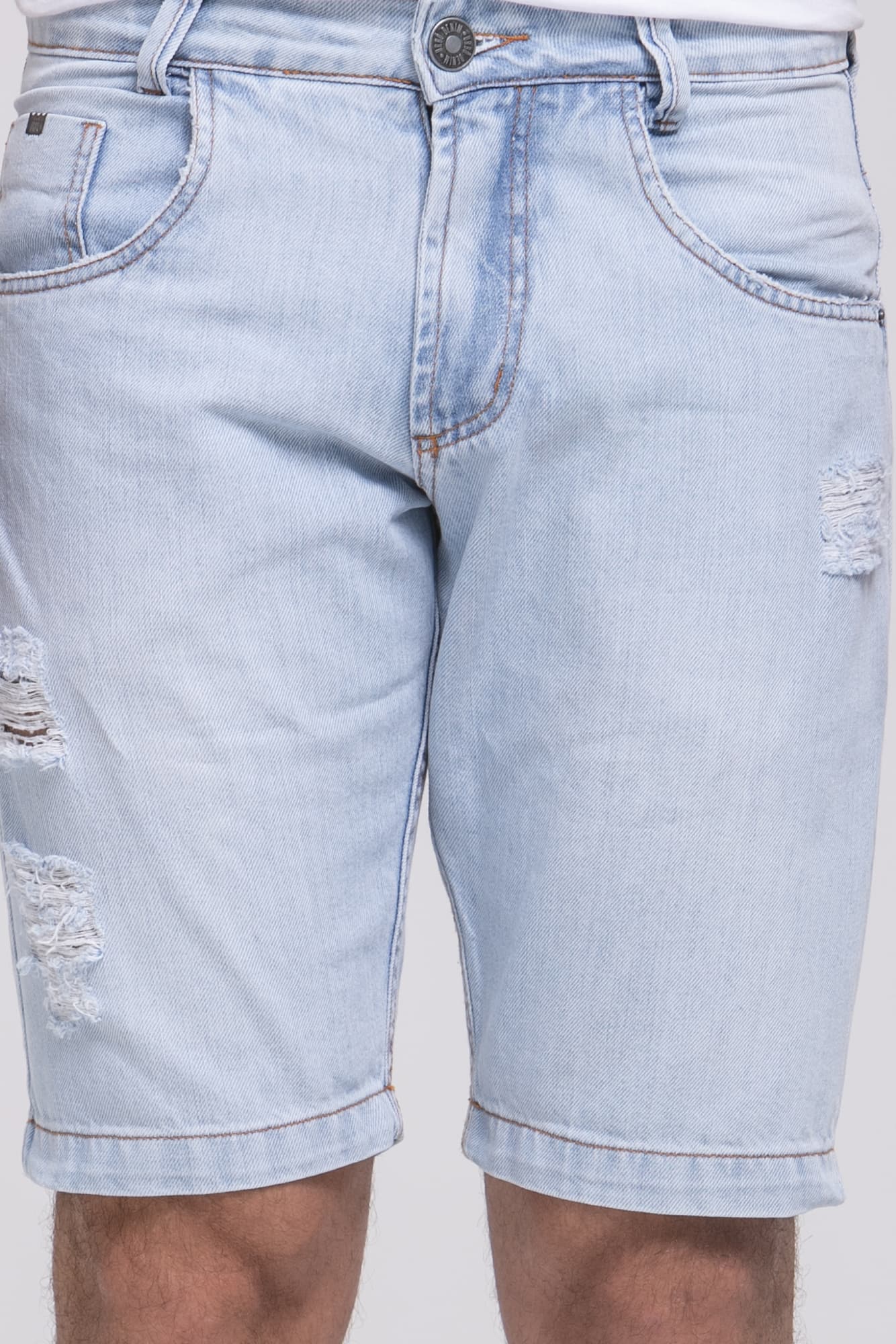 Bermuda Jeans High Stone Destroyed
