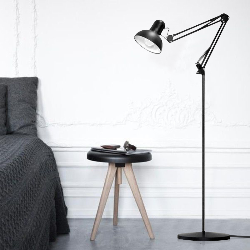 Nordic Multifuncional Foldable LED Floor Light, lâmpada ajustável, luz de leitura, sala de estar e quarto
