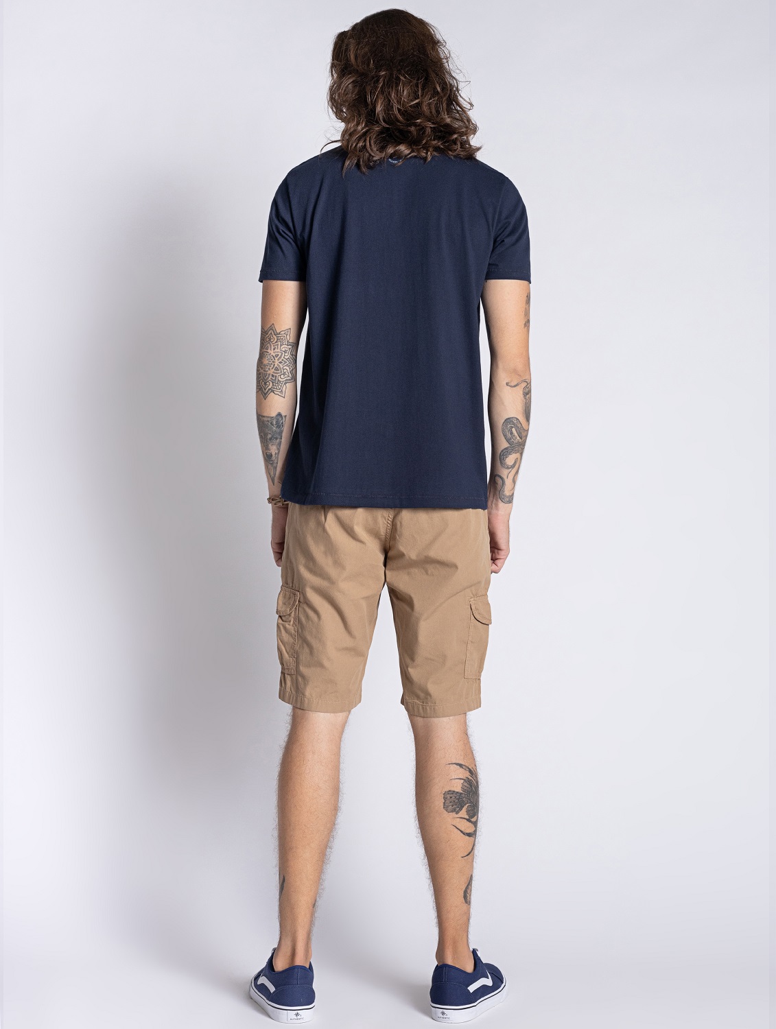 Camiseta em Algodão Masculina Azul Marinho - OVBK