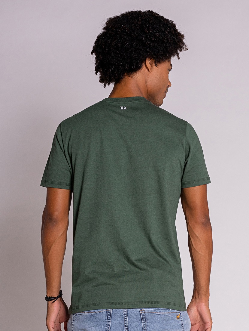 Camiseta Manga Curta de Algodão Verde - OVBK