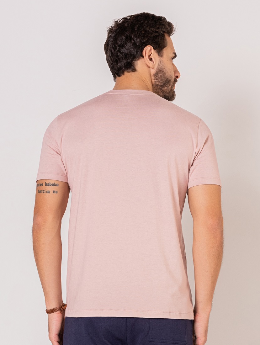 Camiseta Masculina em Algodão Orgânico Paisagem Cactos