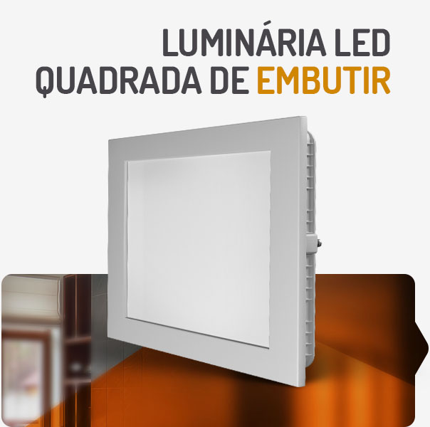 PAINEL LED 12W QUADRADO EMBUTIR 6500K SPOTLUX