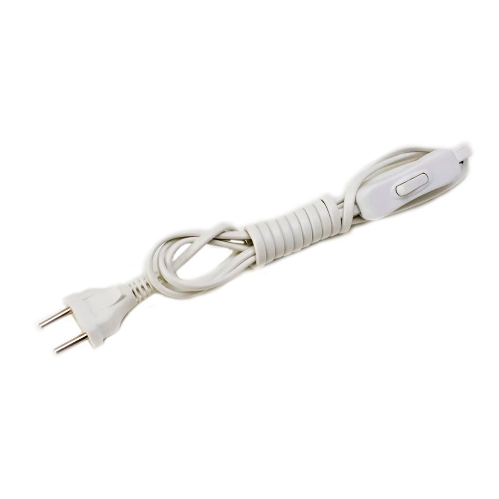 Cordão para Abajur com Interruptor e Plug - Branco 1mts