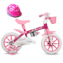 Bicicleta Aro 12 Infantil Feminina Penélope Mormaii com Capacete