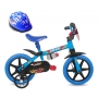 Bicicleta Aro 12 Infantil Kids Azul Mormaii com Capacete