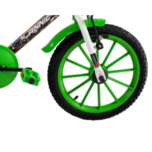 Bicicleta Infantil Aro 16 Kids cor Verde com Branco