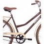 Bicicleta Retrô Vintage Aro 26 Contra Pedal Panda Marrom e Bege