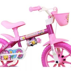 Bicicletinha Infantil Aro 12 para menina Flower Nathor