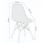 Cadeira Eloá Original Rivatti Releitura Charles Eames Eiffel Kit com 4