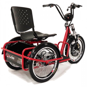 Triciclo Elétrico 800W Lítio com Ré Farol e Alarme Fox Vermelho