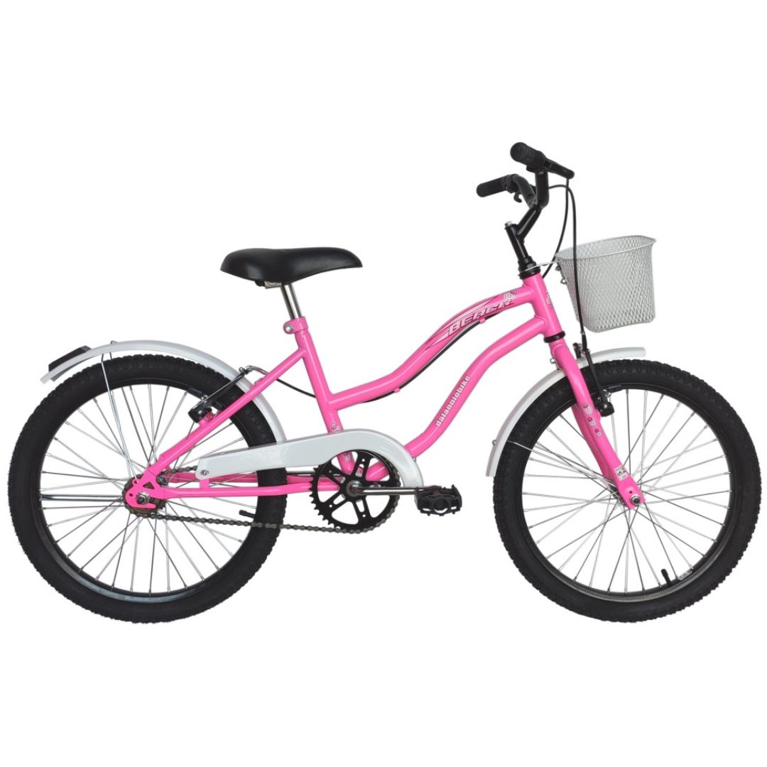 Bicicleta para menina Aro 20 Beach cor Rosa Chiclete 