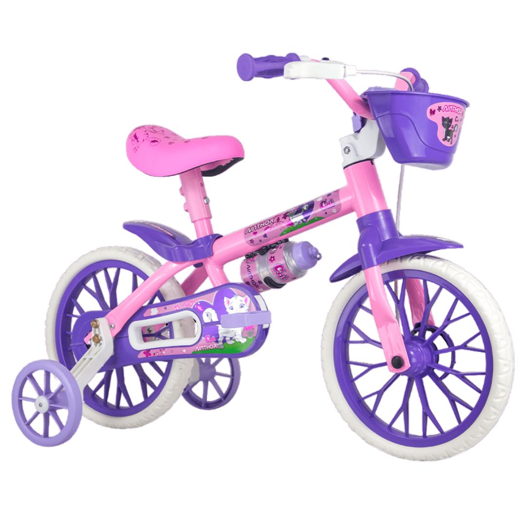 Bicicleta Rodinha Aro 12 Infantil Feminina Cat Selim Macio
