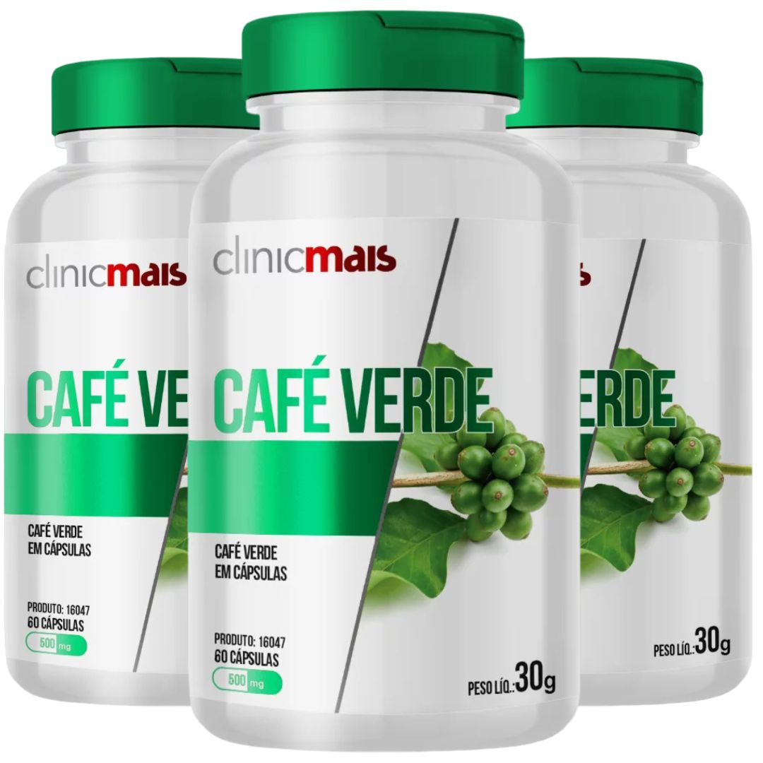Café Verde 60 cápsulas de 500mg Kit com 3
