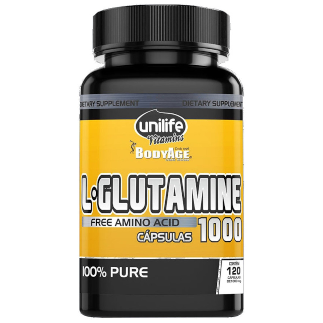 L-Glutamina Amino Ácido 120 Cápsulas de 1000mg