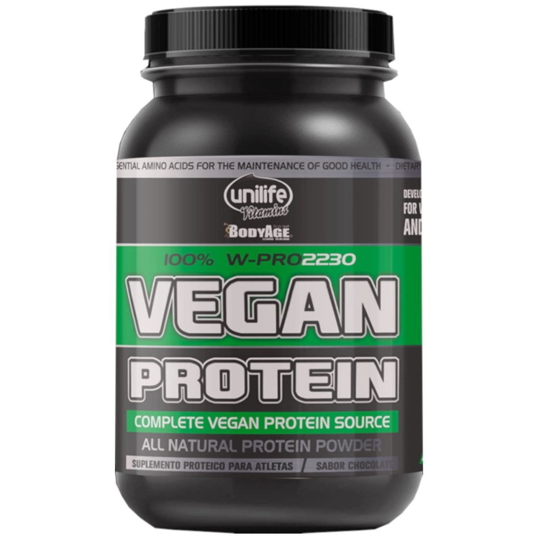 Whey Protein Vegan 22g PROTEÍNA VEGANA Sabor Chocolate  900g