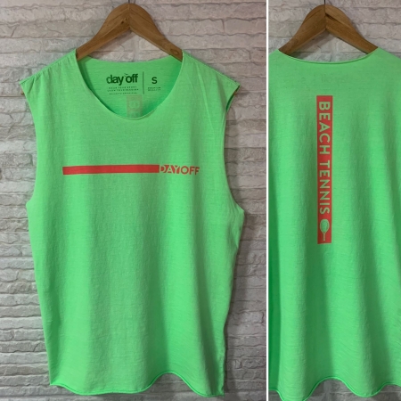 Camiseta Machão  Beach Tennis FAIXA - VERDE NEON