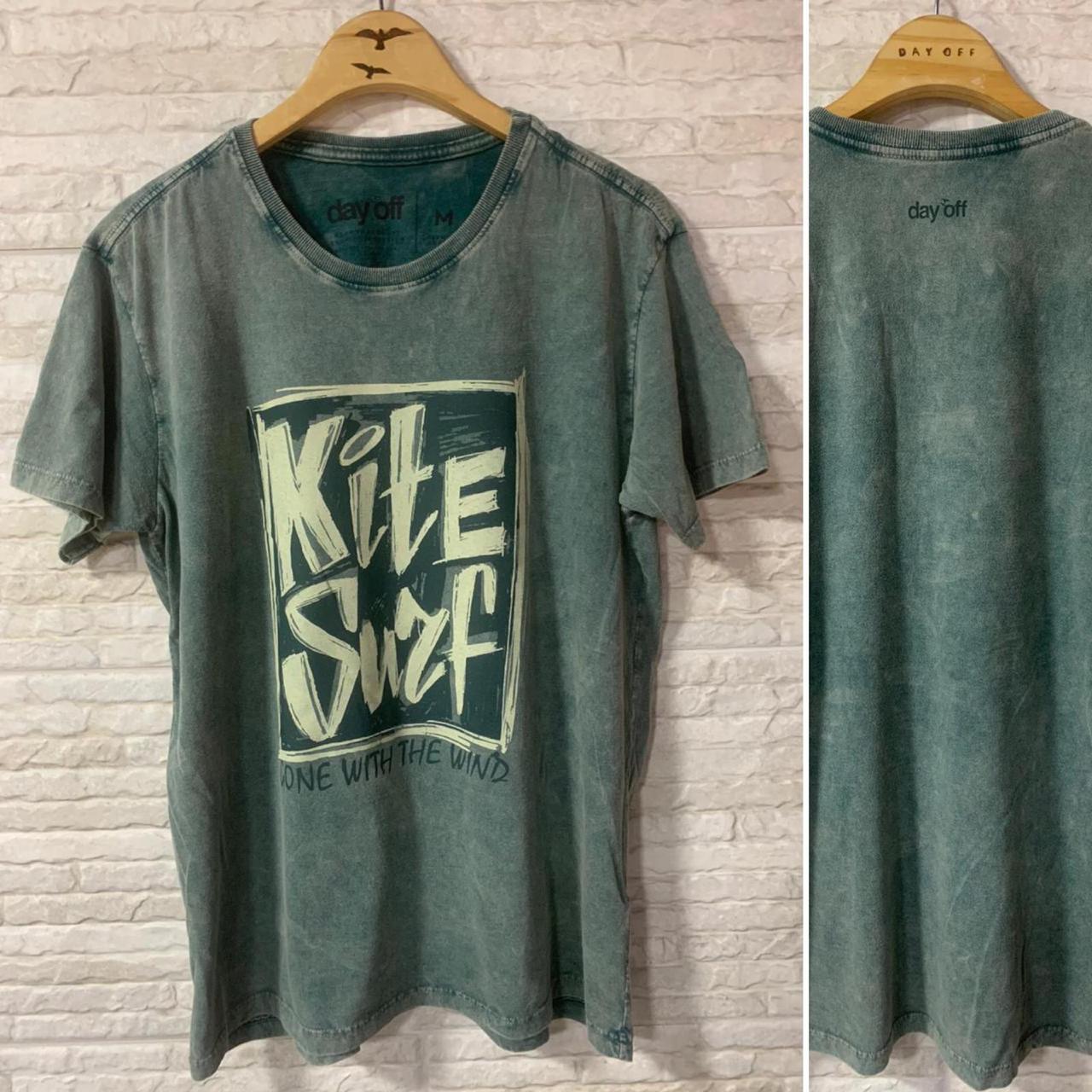 Camiseta T-Shirt  Kitesurf Placa Marmorizada  Verde
