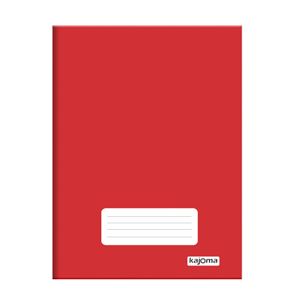 Caderno Universitário Caligrafia Vermelho 96 folhas - Kajoma