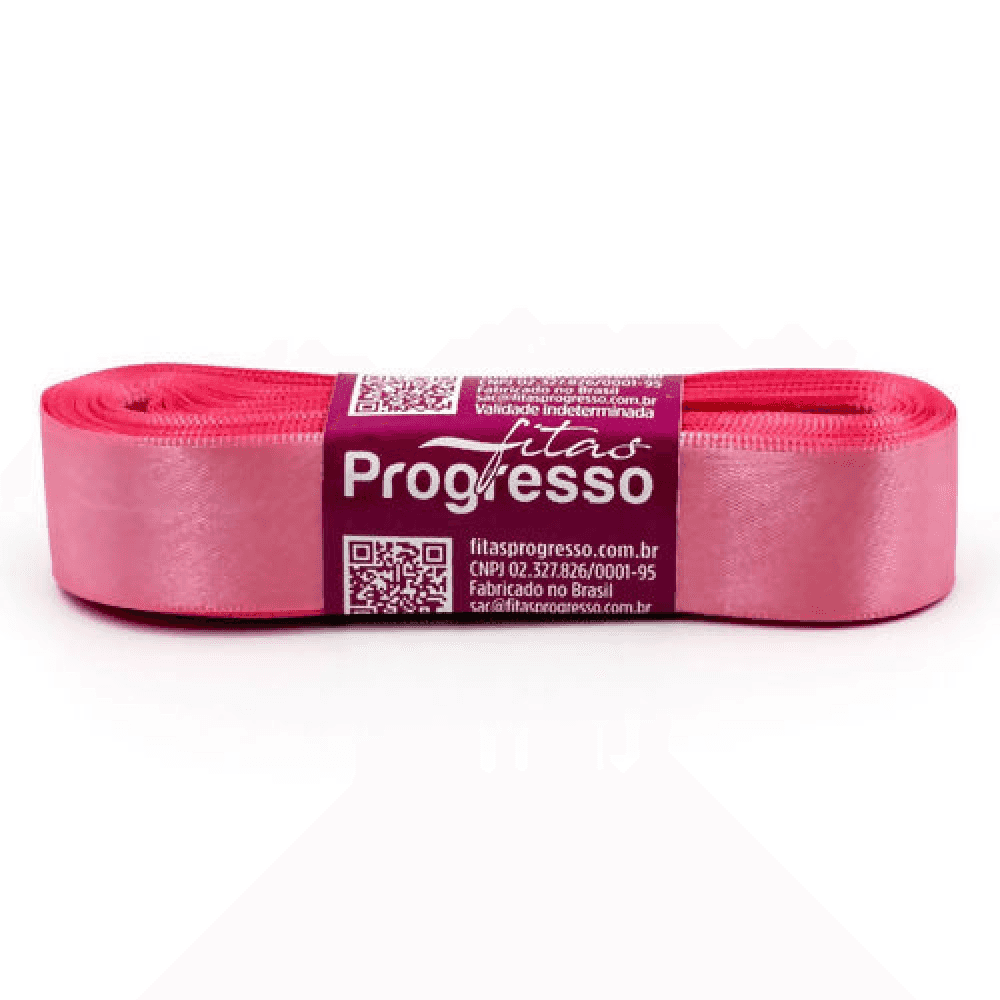 Fita de Cetim 22mm Pink Pacote com 10 Metros ? Progresso 