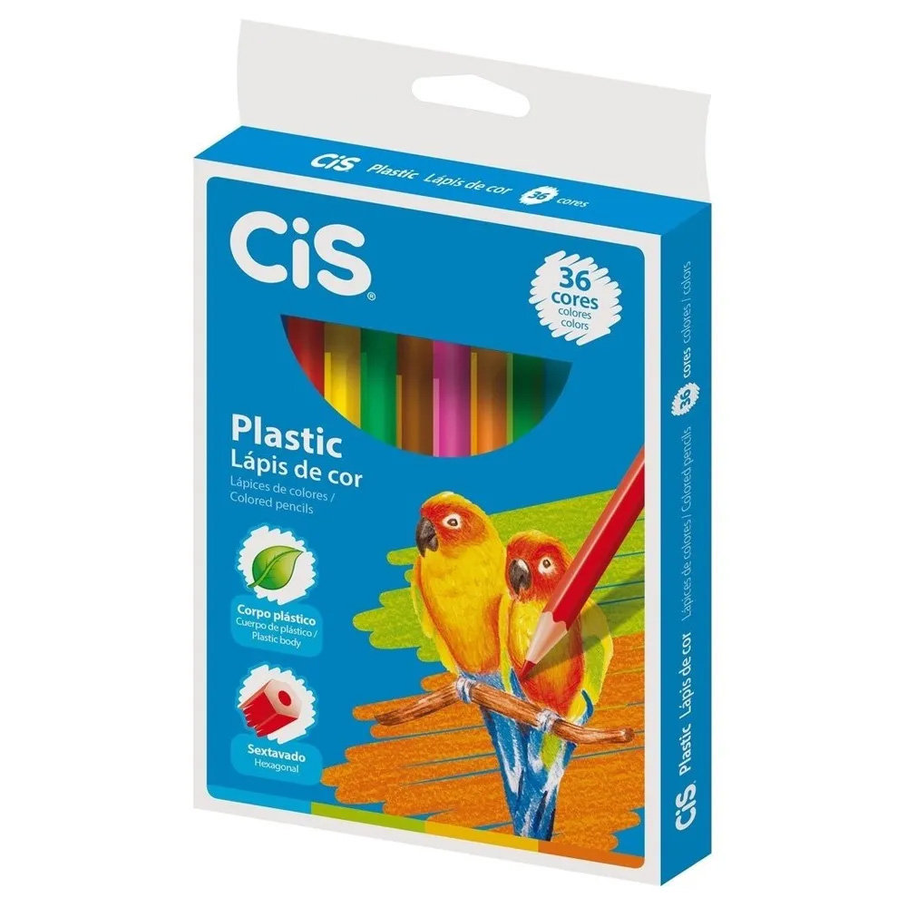 Lápis de Cor Plastic 36 Cores - Cis