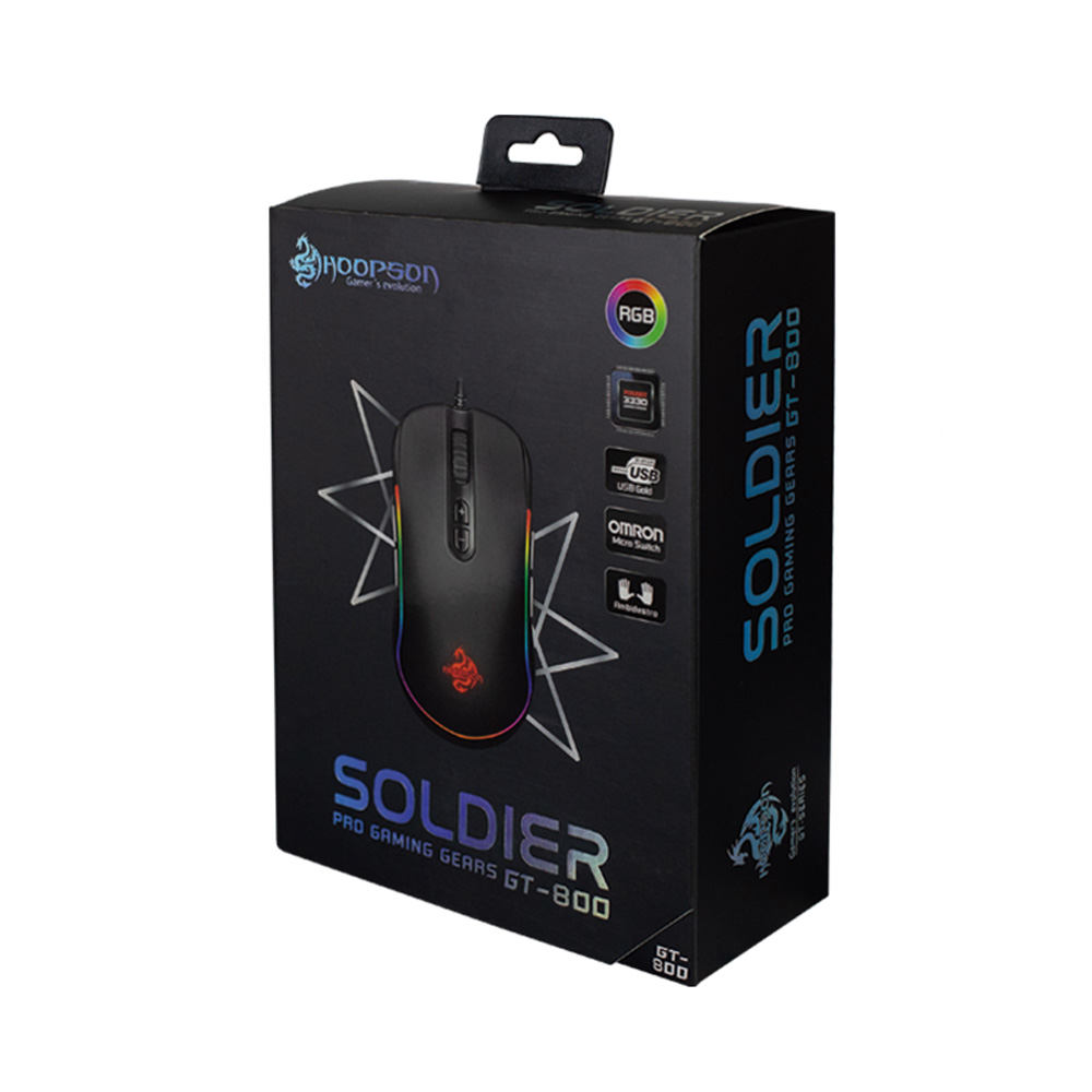Mouse Gamer Hoopson Soldier - GT-800