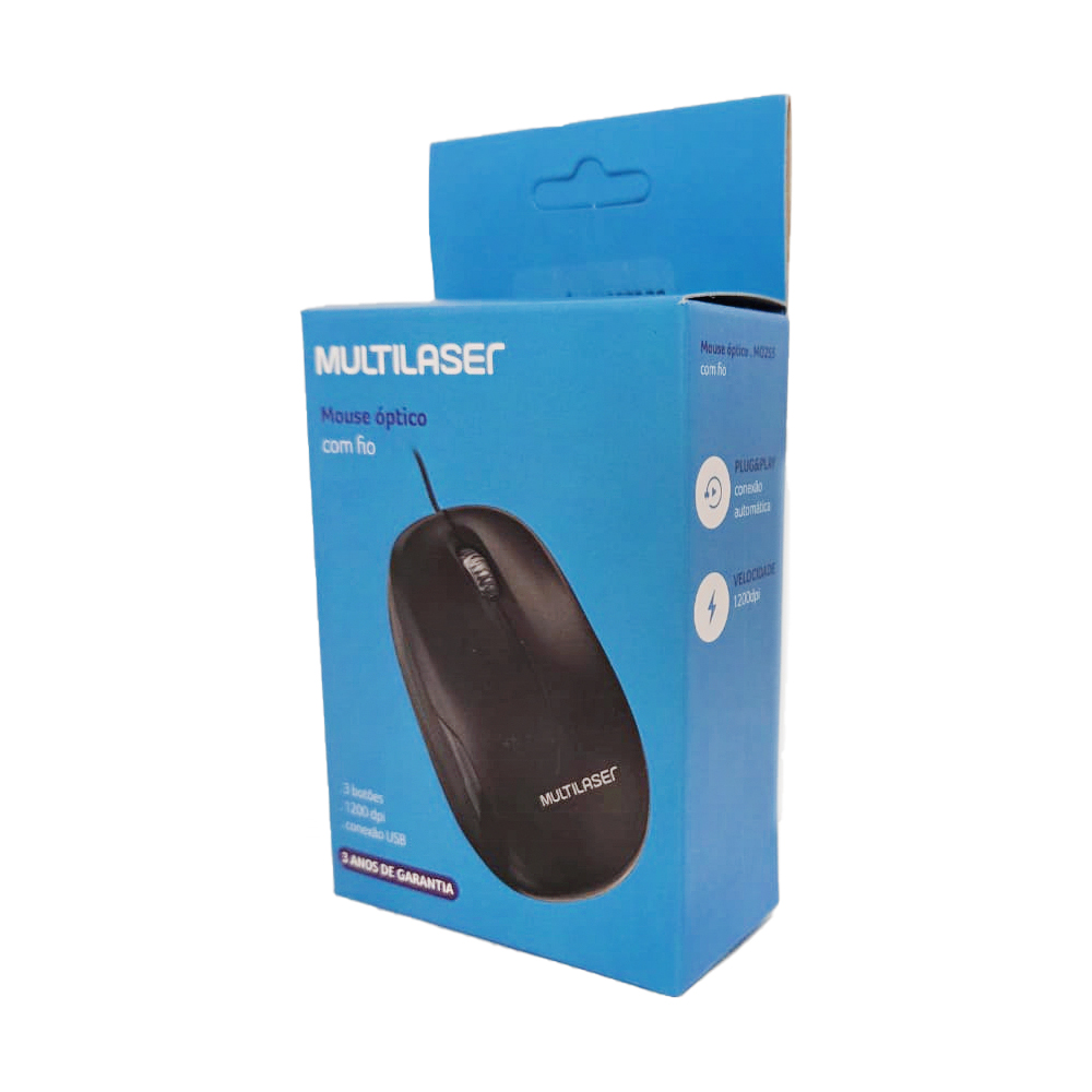 Mouse USB Multilaser Box Optico - Preto