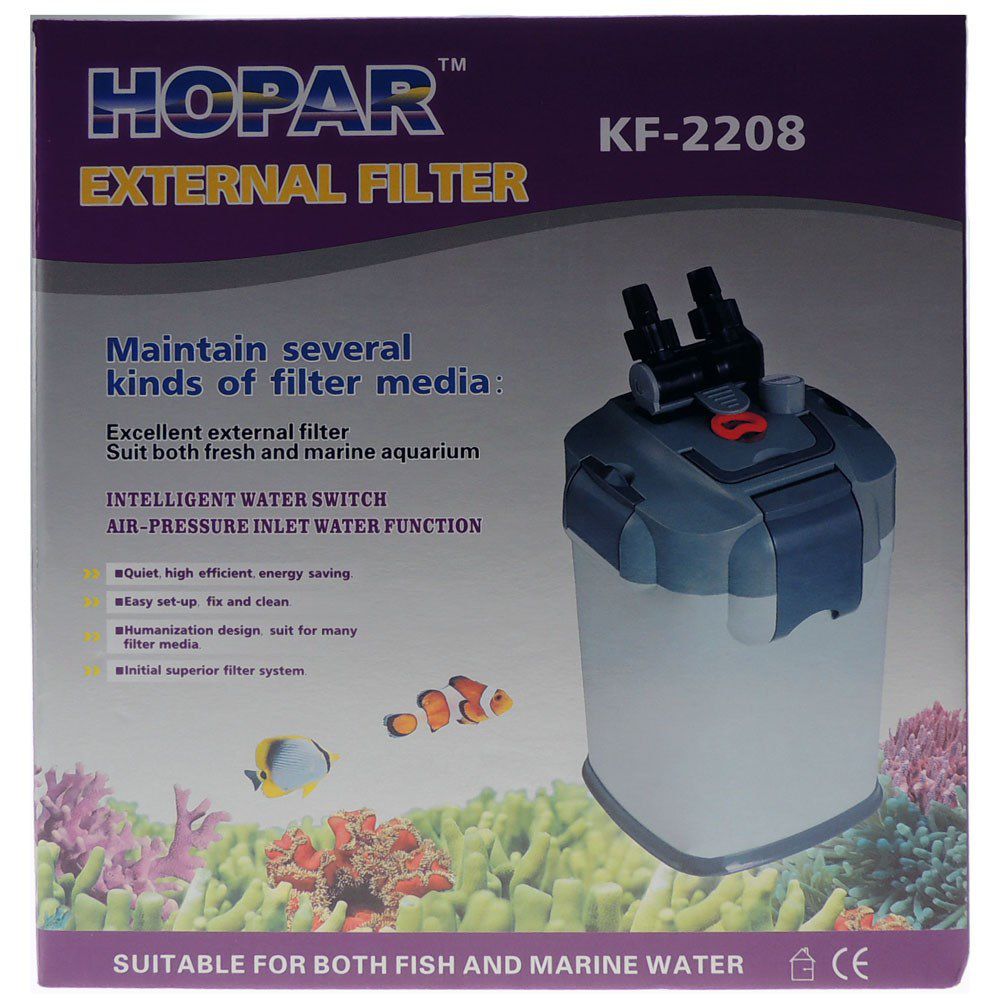 Filtro Hopar Canister KF 2208 800l/h 2 Cestas P/ Aquários