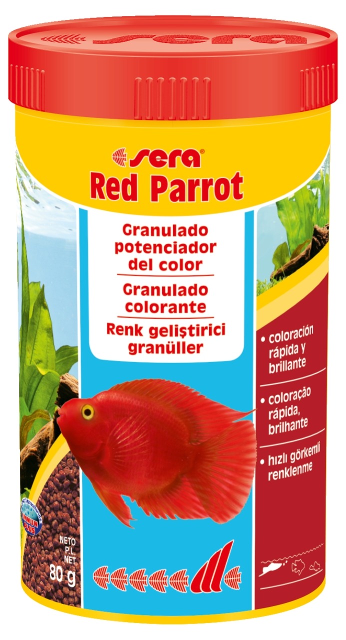Ração Red Parrot Granulado Sera Para Peixes Papagaio 80g