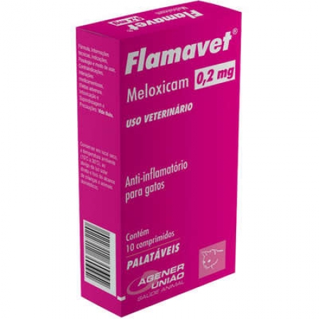 Flamavet  0,2mg Anti-Inflamatório Agener União 10 Comprimidos