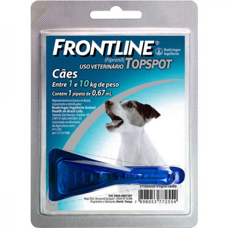 Frontline Top Spot para Cães de 1 a 10 Kg Antipulgas e Carrapatos