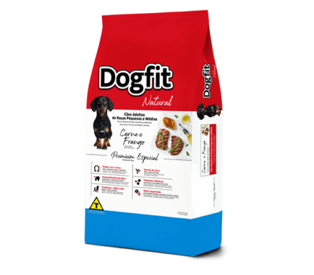Ração Dogfit Natural Cães Adultos de Raças Pequenas e Médias 20kg