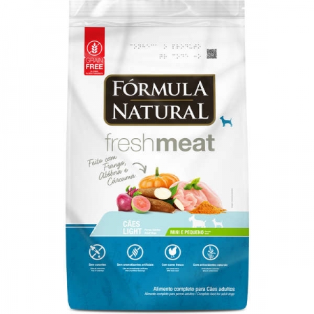 Ração Fórmula Natural Fresh Meat Cães Light Raças Mini e Pequena 7kg
