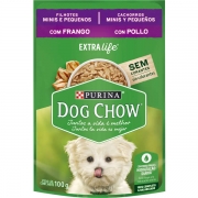 Ração Úmida Nestlé Purina Dog Chow Sachê Frango para Cães Filhotes Raças Minis e Pequenas 100g