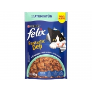 Ração Úmida Nestlé Purina Felix Fantastic Deli Atum para Gatos Adultos 85g
