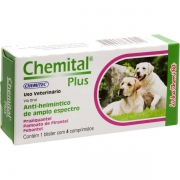 Vermífugo Chemitec Chemital Plus para Cães 4 Comprimidos