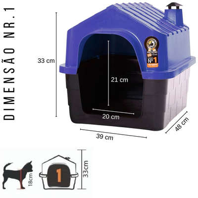 Casa Durahouse Azul para Cães N°1