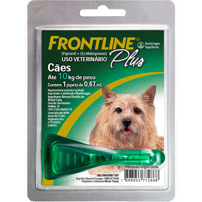Frontline Plus para Cães de 1 a 10 Kg Antipulgas e Carrapatos