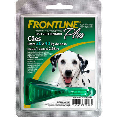Frontline Plus para Cães de 20 a 40 Kg Antipulgas e Carrapatos
