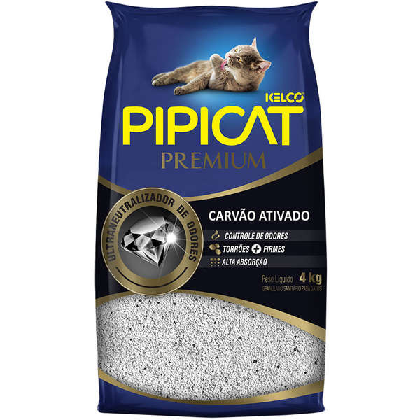 Granulado Sanitário Pipicat Premium Carvão Ativado 4kg