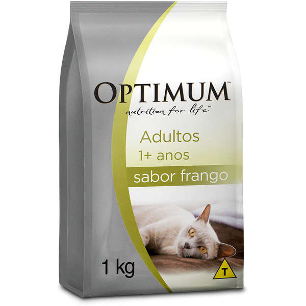 Ração Optimum Frango para Gatos Adultos 1+ anos 1kg